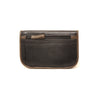Leren Damesportemonnee Soft | Zwart-Taupe