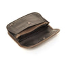 Leren Damesportemonnee Soft | Zwart-Taupe