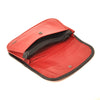 Leren Damesportemonnee Soft | Rood-Zwart