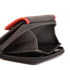 Leren Damesportemonnee Soft | Zwart-rood