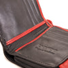 Leren Damesportemonnee Soft | Zwart-rood