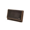 Leren Damesportemonnee Soft | Zwart-Taupe