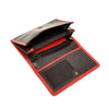Leren Damesportemonnee Soft | Zwart-rood
