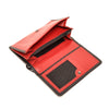 Leren Damesportemonnee Soft | Rood-Zwart