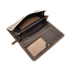 Leren Damesportemonnee Soft | Zwart-Taupe