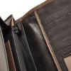 Leren Damesportemonnee Soft | Zwart-Taupe