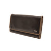Leren Damesportemonnee Soft | Zwart-Taupe