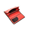 Leren Damesportemonnee Soft | Rood-Zwart