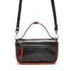 Leren Crossbody Dames Soft | Zwart-rood