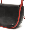 Leren Crossbody Dames Soft | Zwart-rood