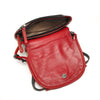 Leren Crossbody Dames Soft | Zwart-rood