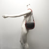 Leren Crossbody Dames Soft | Zwart-rood