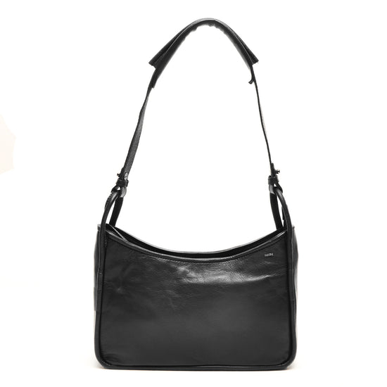 leren-schoudertas-dames-soft-zwart