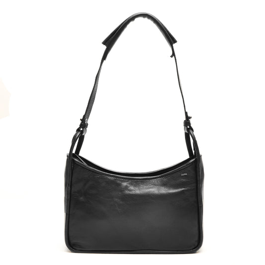 leren-schoudertas-dames-soft-zwart