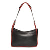leren-schoudertas-dames-soft-zwart-rood