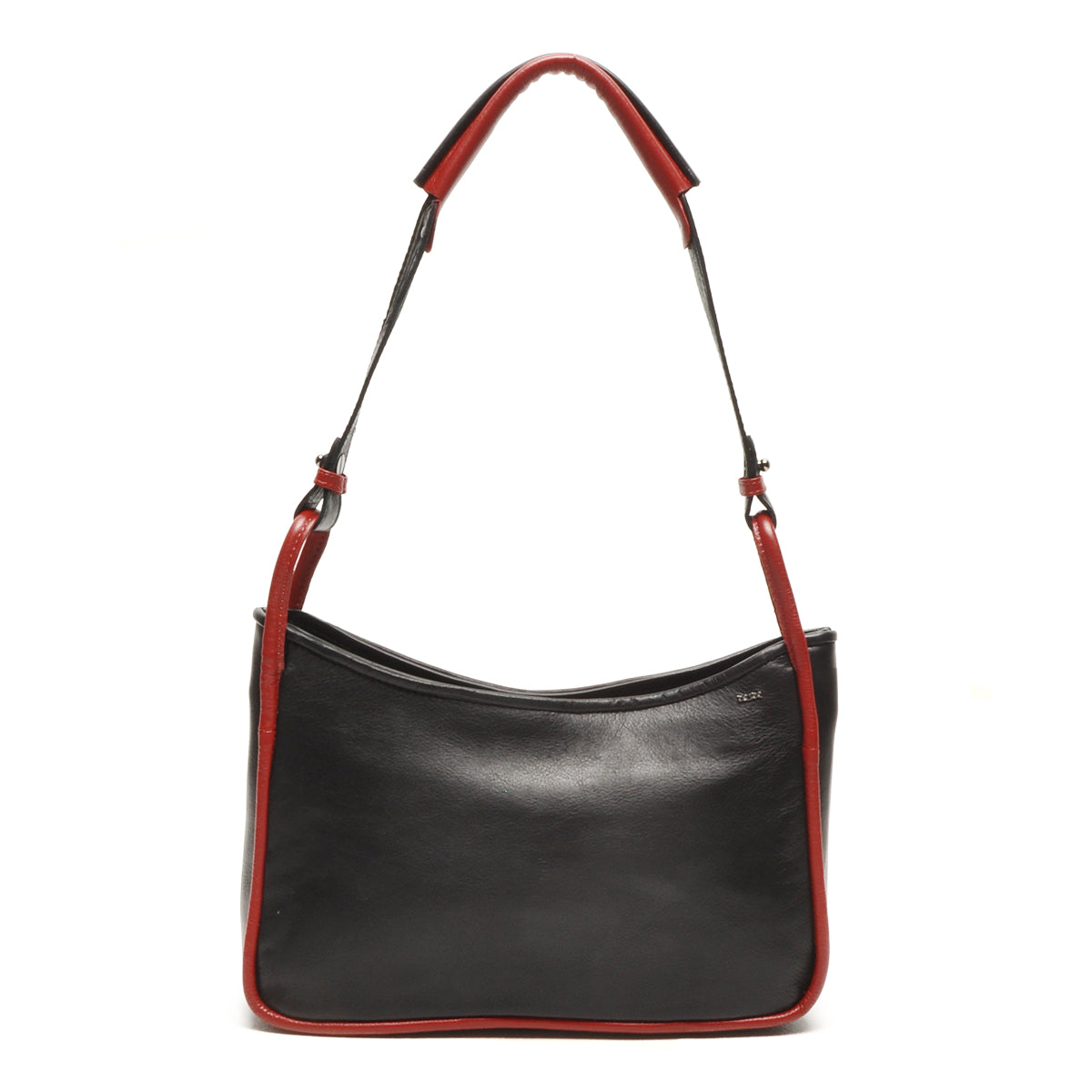 leren-schoudertas-dames-soft-zwart-rood