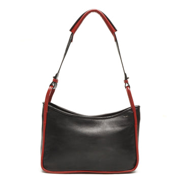 leren-schoudertas-dames-soft-zwart-rood