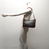 Leren Schoudertas Dames Soft | Zwart-rood