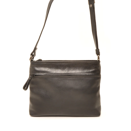 Leren Crossbody Dames Soft | Zwart