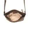 Leren Crossbody Dames Soft | Zwart-Taupe