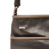 Leren Crossbody Dames Soft | Zwart-Taupe