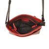 Leren Crossbody Dames Soft | Zwart-rood