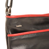 Leren Crossbody Dames Soft | Zwart-rood
