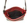 Leren Crossbody Dames Soft | Zwart-rood