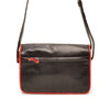 Leren Crossbody Dames Soft | Zwart-rood
