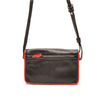 Leren Crossbody Dames Soft | Zwart-rood