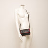 Leren Crossbody Dames Soft | Zwart-rood