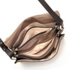 Leren Crossbody Dames Soft | Zwart-Taupe