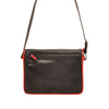 Leren Crossbody Dames Soft | Zwart-rood
