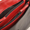Leren Crossbody Dames Soft | Zwart-rood