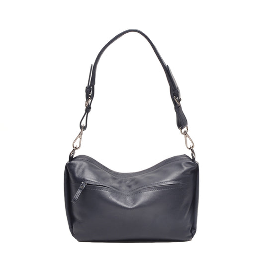 Leren Schoudertas Dames Soft | Donkerblauw