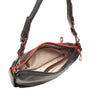 Leren Schoudertas Dames Soft | Zwart-rood