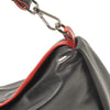 Leren Schoudertas Dames Soft | Zwart-rood