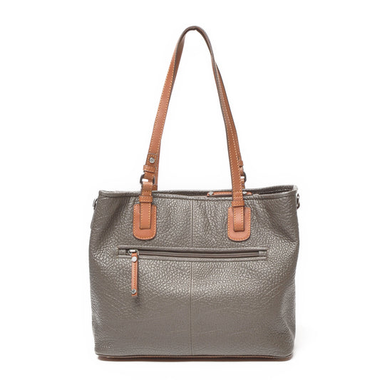 Leren Shopper Dames Chamonix | Grijs-Bruin