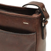 Leren Crossbody Dames Lucca | Donkerbruin