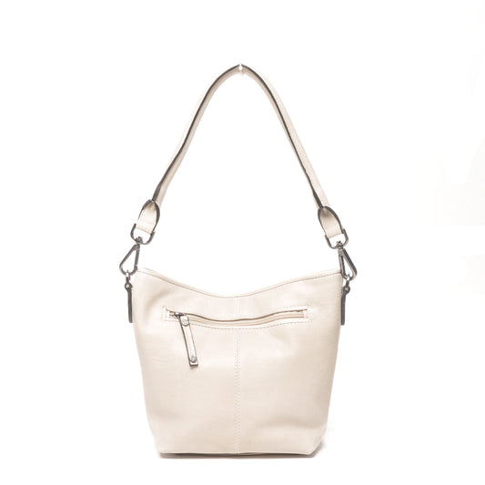Leren Schoudertas Dames Lucca | Wit