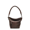 Leren Schoudertas Dames Lucca | Donkerbruin
