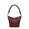 Leren Schoudertas Dames Lucca | Donkerrood
