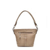 Leren Schoudertas Dames Lucca | Taupe