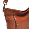 Leren Schoudertas Dames Lucca | Cognac
