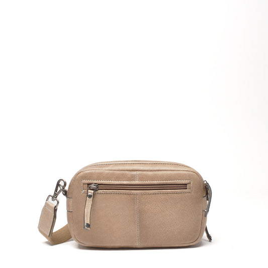 Leren Crossbody Dames Lucca | Taupe