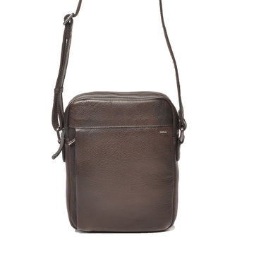 Leren Crossbody Heren Lucca | Donkerbruin