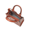Leren MINI Crossbody-tas Dames | Donker cognac