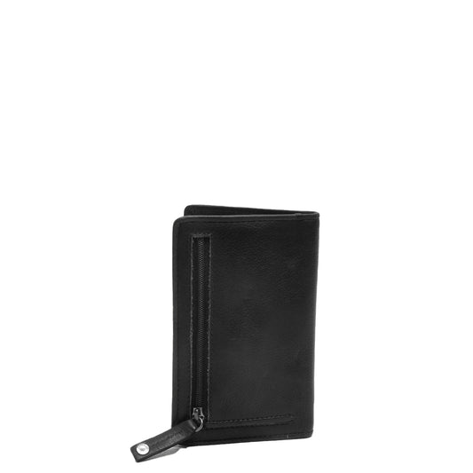 Leren Damesportemonnee Lucca | Zwart