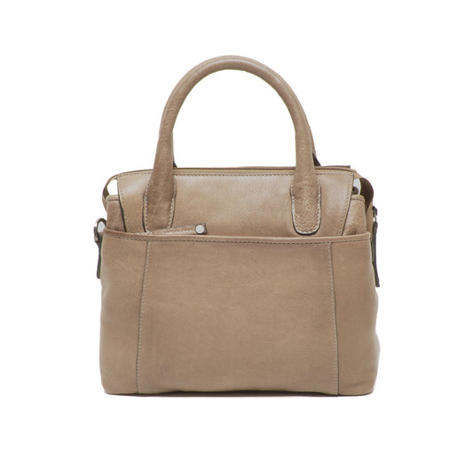 Leren Handtas Dames Lucca | Taupe