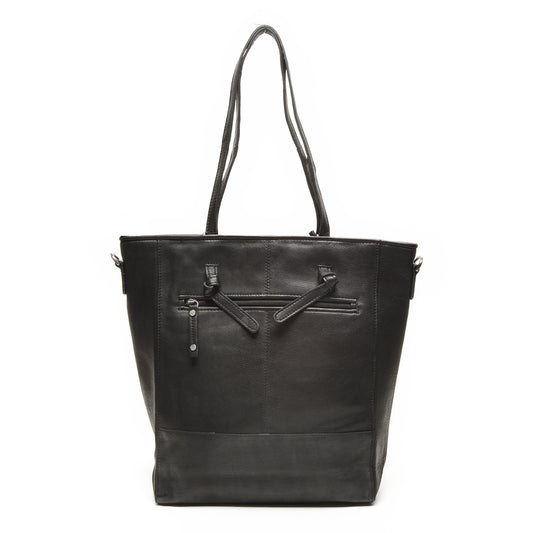Leren Shopper Dames Lucca | Zwart